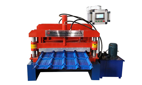 Color Coated Steel Glazed Tile Step Roll Forming Machine
