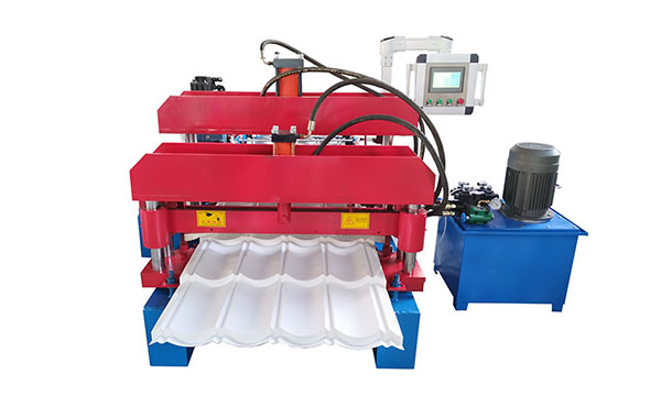 PPGI Roof Glazed Tile Roll Forming Machine With PLC Control System