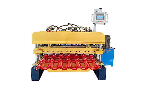 High speed servo motor drive roof tile roll forming machine