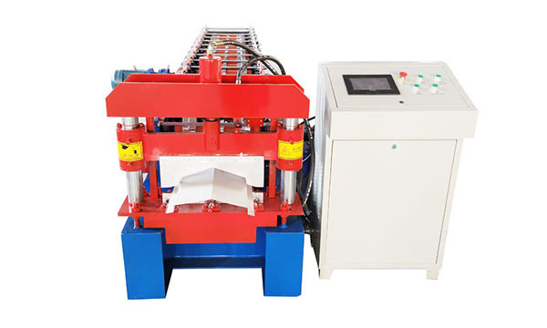 Steel roof valley ridge cap roll forming machine