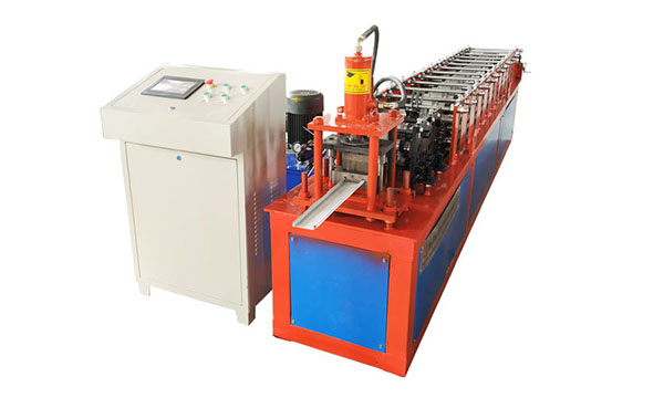 Automatic metal steel roller shutter door frame roll forming machine