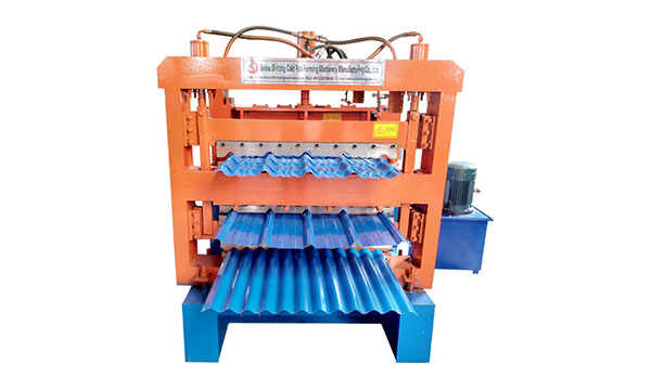 Full automatic three layer metal roofing sheet forming making machine