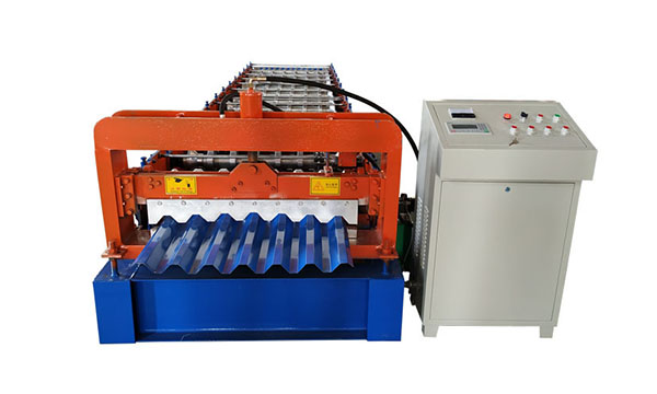 Galvanized Steel Ppgi Trapezoidal Roofing 800mm Sheet Metal Roll Forming Machines